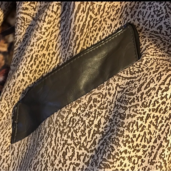 J.PERCY for MARVIN RICHARDS CHEETAH PRINT LEATHER  JACKET W/WOLF FUR COLLAR/SZ L - Picture 7 of 14